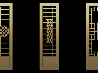 Window Grill Base Mesh Vol 2 Low-poly 3D model