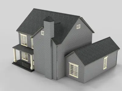 British House Design 06T2 Low-poly 3D model