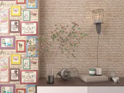 Beige Brick Wallpaper Texture