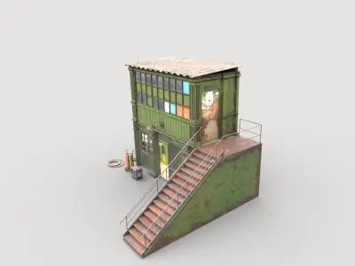 Workshop with Office 3D model