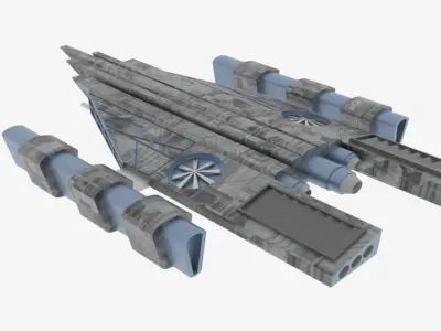 Mars - S300 Spaceship  Low-poly 3D model