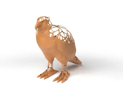 Hawk Dust Voronoi Low-poly 3D model