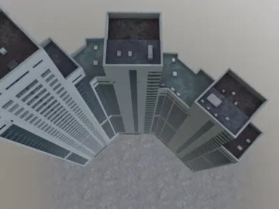 Moscow House Building50 Low-poly 3D model