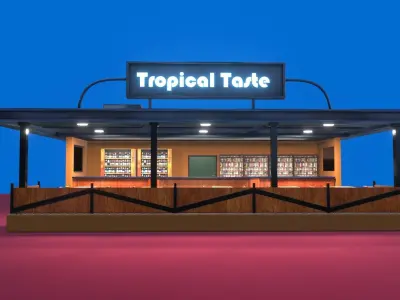 Restaurant - Low poly  Low-poly 3D model