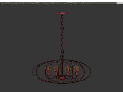 Crystorama Zucca Chandelier Low-poly 3D model
