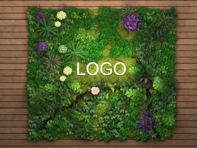 Plant landscape wall 3D model