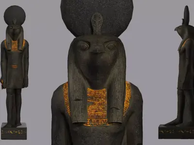 Statue of Ra Low-poly 3D model