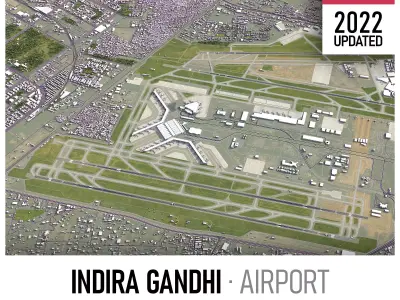 Delhi Airport Low-poly 3D model