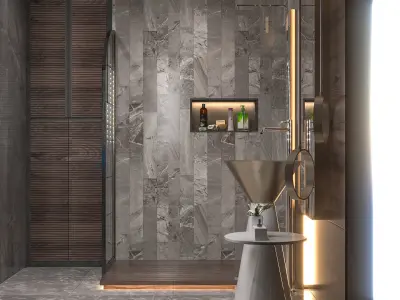 SHOWER SET  FULL SCENE 2 CORONA-VRAY Low-poly 3D model