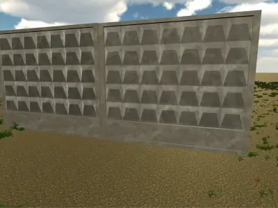 Fence Pack Low-poly 3D model buy