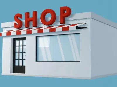 Shop Low Poly Low-poly 3D model