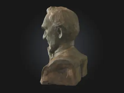Thoughtful Statue  The Silence of Stone 3D model