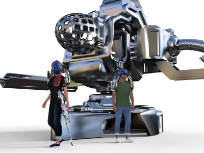 Sci-Fi Tower Defense System - Asset Pack 1 3D print model