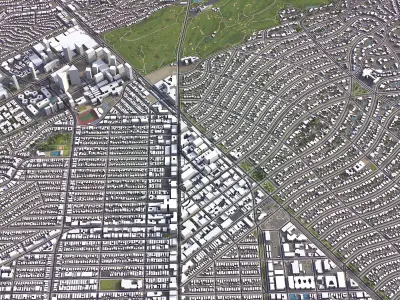 Beverley Hills - City 3D Model Low-poly 3D model