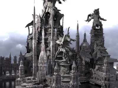 Lycan Palace Kings Castle Kitbash 1  3D model