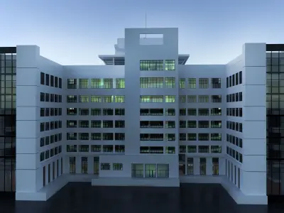 Hospital 3D model office building at dushanbe 3D model