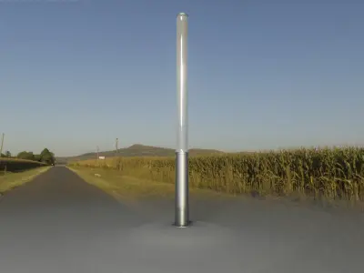 Low-Poly Basic Light Column 13 - Street Light Set-9 Low-poly 3D model