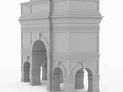 Arc de Triomphe Low-poly 3D model