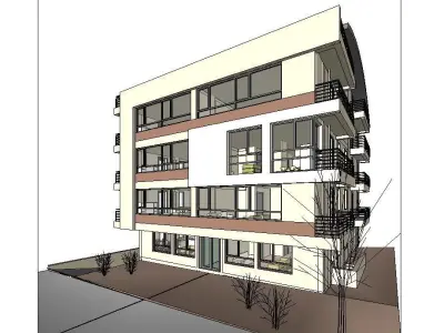 House Design  Apartment Detail Revit Model 3D model