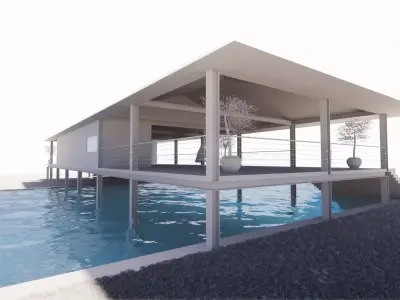 Casa Scene-villa-modern house 3D model