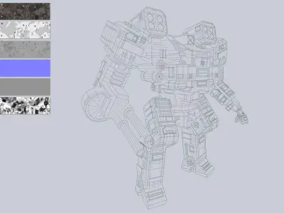 Advance Mech Low-poly 3D model buy