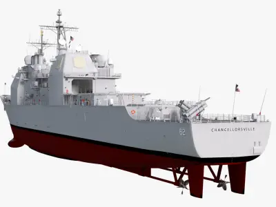 USS Battleship Chancellorsville CG-62 3D model