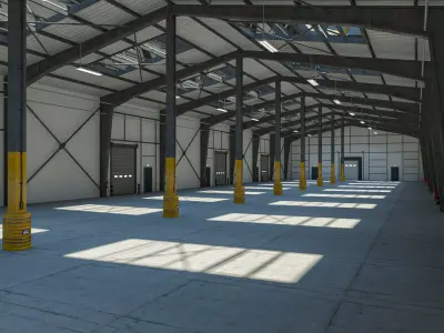 Warehouse 8 interior and exterior 3D model