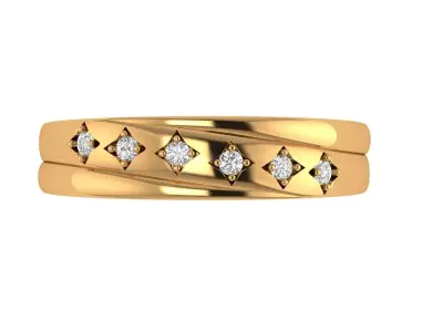 Round Diamond Band 3D print model