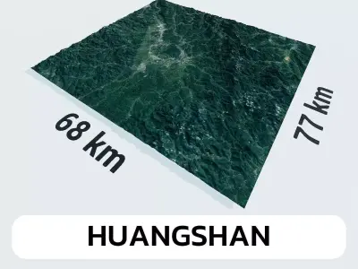 Huangshan China City Landscape 3D Model 3D model