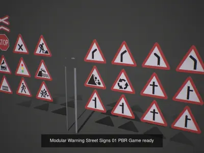 Traffic Props  3D Model Pack