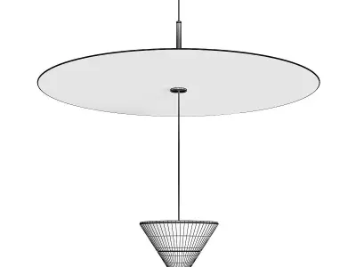 Minimalist Flying Saucer Chandelier 3D model