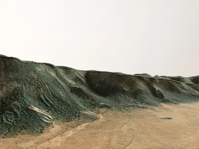 Mountains Terrain Surface Landscape Environment  PBR 13 Low-poly 3D model