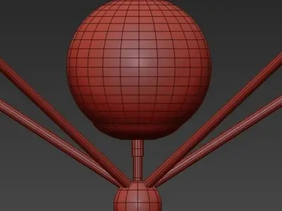 Modo chandelier 21 globes bronze smoke von Roll Hill 3D model