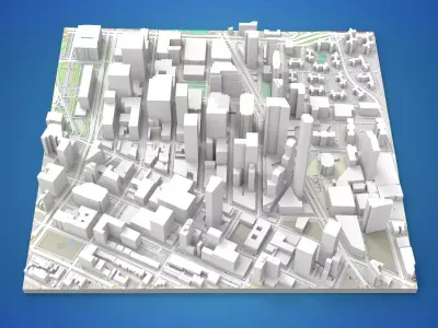 Cityscape New York Downtown  3D model