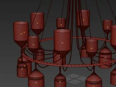 Metalarte Copacabana Queen 3 Pendant Lamp 3D model