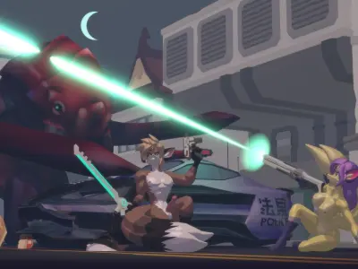 Acheron Kitsune Nude Low-poly 3D model