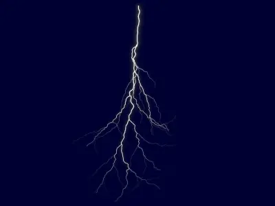 Realistic 3D Lightning CA-02 Low-poly 3D model