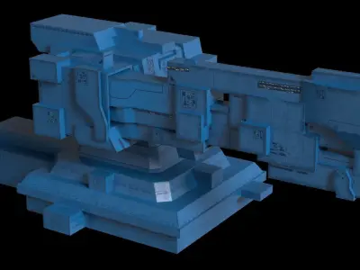 Quarantine Enforcement Platform Low-poly 3D model