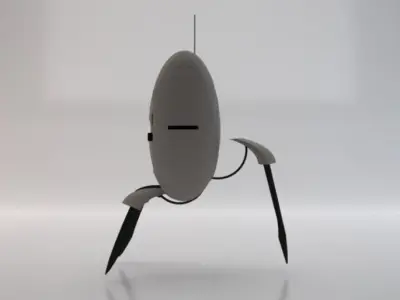 Sci-Fi Turret Low-poly 3D model