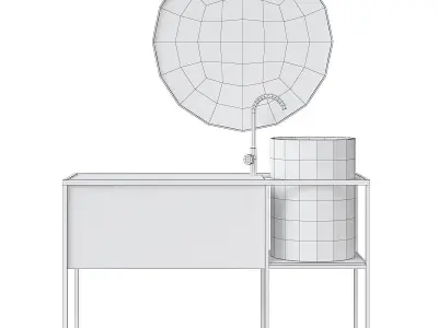Washbasins Furniture 3d model Low-poly 3D model get