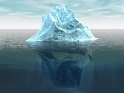 Iceberg floating in air 3D model