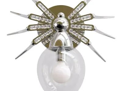 Ragno-1309-02-AP-1 spider wall light with crystals 3D model