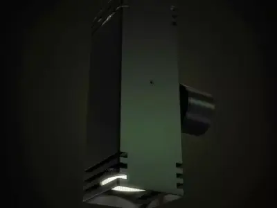 Black Wall Lamp 3D model