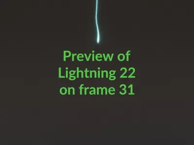 Animated Lightning v22 Low-poly 3D model