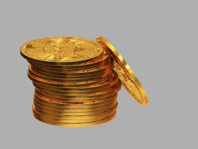 Bitcoin Stack 01 3D model