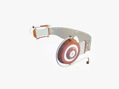 SciFi Glasses D06 White Wood - Character Design Fashion Low-poly 3D model