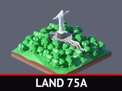 land 75A Low-poly 3D model