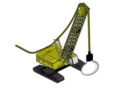 Crawler Crane Lamp  Industrial Style Decorative Light 3D print model
