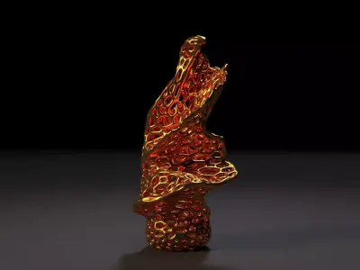 Abstract vase Voronoi 3D print model