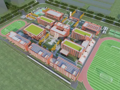 School Building01 3D model